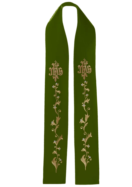 Stuła haftowana IHS.