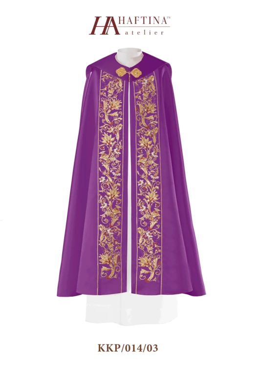 Kapa liturgiczna z haftem.