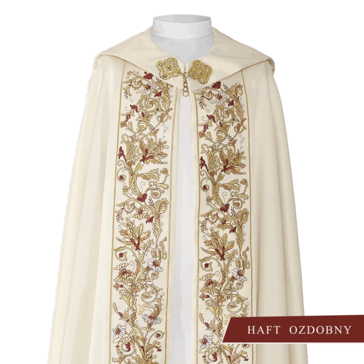 Kapa liturgiczna z haftem.