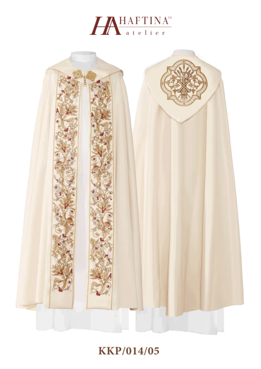 Kapa liturgiczna z haftem.