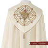 Kapa liturgiczna z haftem wypukłym.