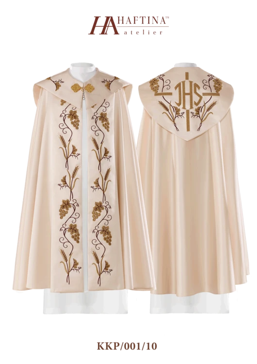 Kapa haftowana z motywem winogron.