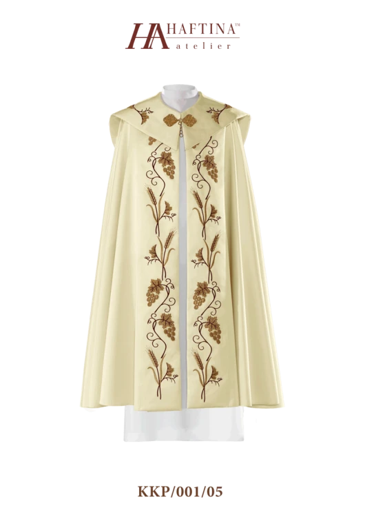 Kapa haftowana z motywem winogron.