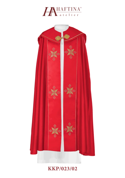 Kapa liturgiczna z symbolem IHS.