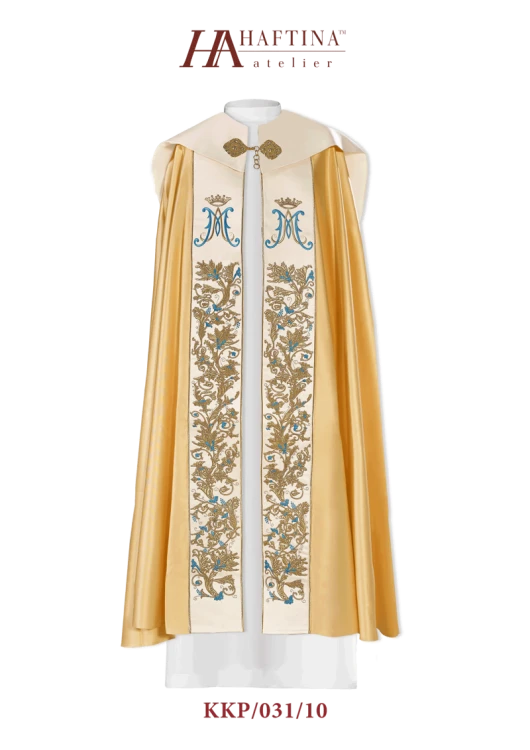 Maryjna kapa haftowana.