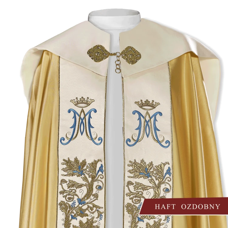 Maryjna kapa haftowana.