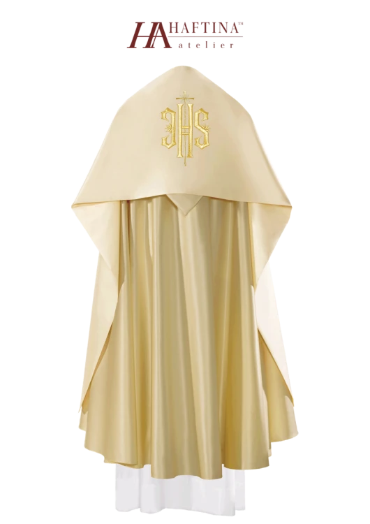 Welon z delikatnym haftem IHS.