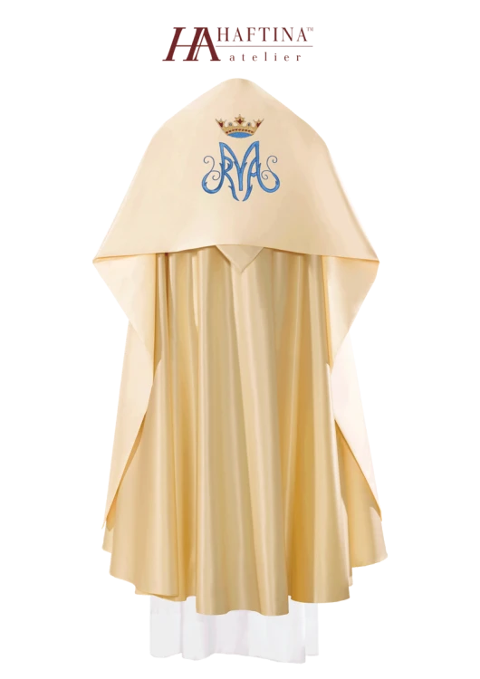 Haftowany welon Maryjny.