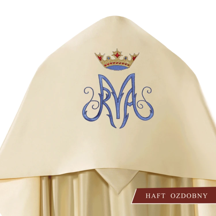 Haftowany welon Maryjny.