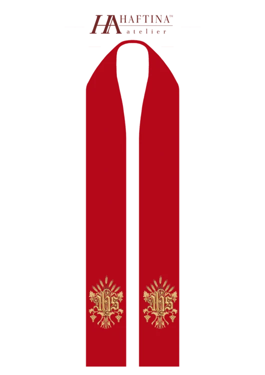 Stuła liturgiczna z IHS