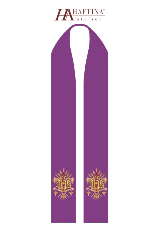 Stuła liturgiczna z IHS