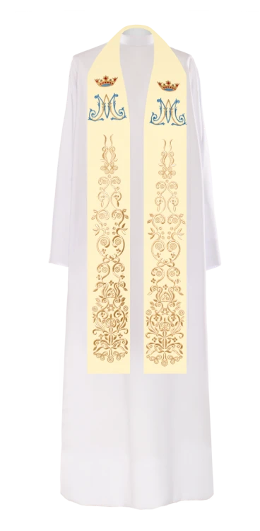 Maryjna stuła haftowana