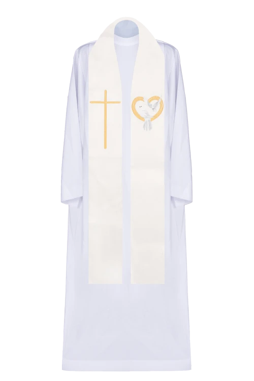 Ślubna stuła haftowana