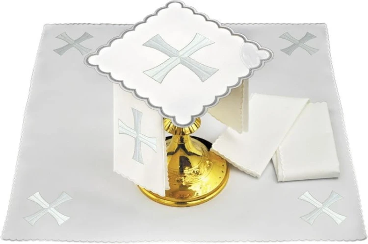 Komplet bielizny kielichowej z białym Krzyżem