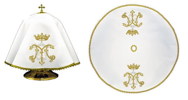 Welon na puszkę ze złotym symbolem Maryjnym