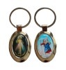Keychain with Merciful Jesus and Saint Christopher