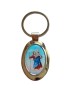 Keychain with Merciful Jesus and Saint Christopher
