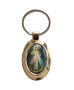 Keychain with Merciful Jesus and Saint Christopher