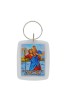 Transparent keychain with Saint Christopher made of plexiglass