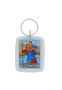 Transparent keychain with Saint Christopher made of plexiglass