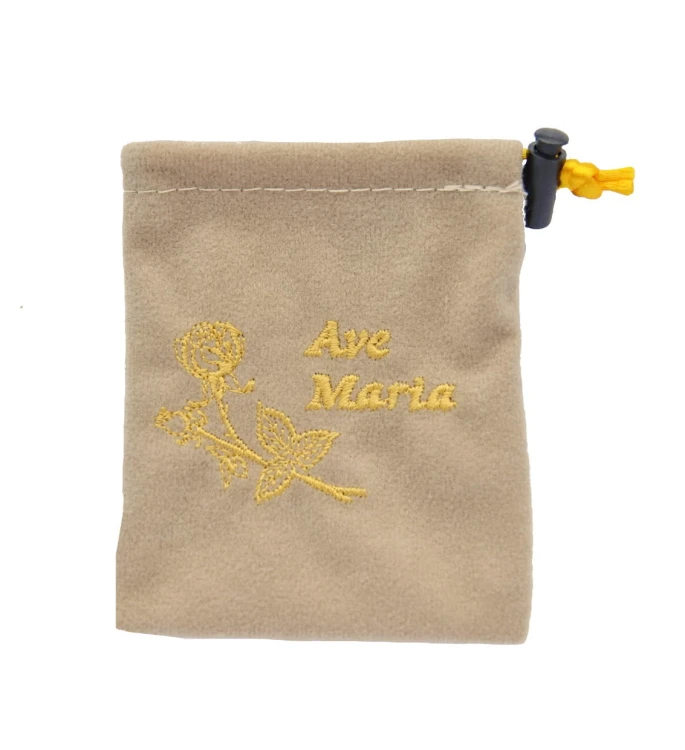 Material rosary case.