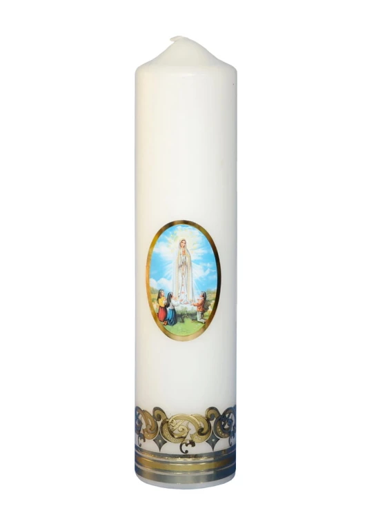 Our Lady of Fatima white Church Candle.