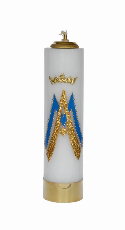 Olejowa świeca ołtarzowa Maryjna.