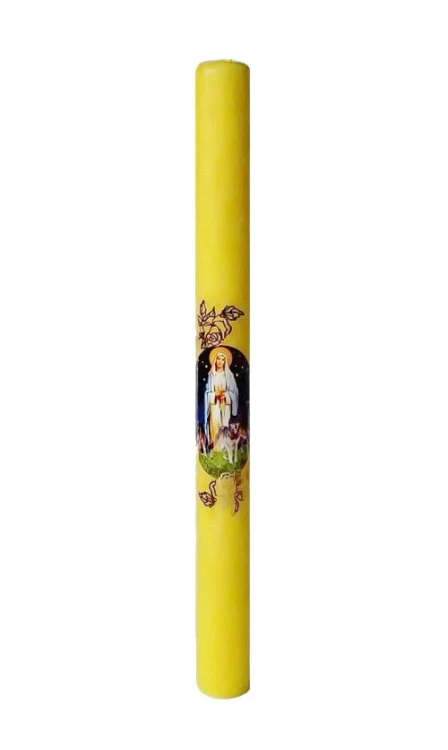 Duża parafinowa gromnica, 45cm.
