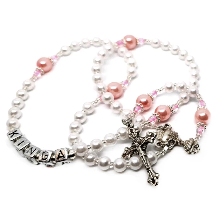 Rosary for a girl with a name.
