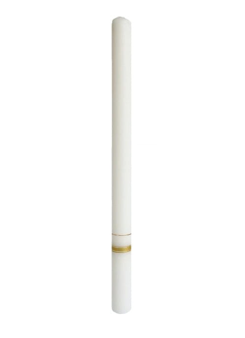 Tall white thunder candle.