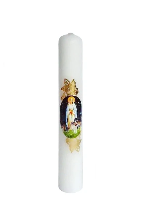 Our Lady of Candles small white candle.