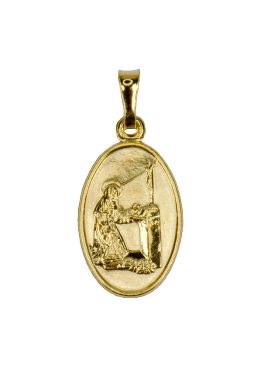 Gold Plated Saint Rita pendant