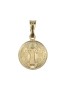 Gold-plated Saint Benedict medal.
