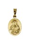 Gold-plated medal of Our Lady of Perpetual Help / Heart of Jesus