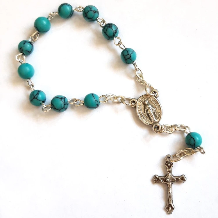 Turquoise one-decade rosary