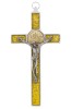 Hanging metal cross with IHS