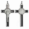 Pendant cross of St. Benedict with colored filling