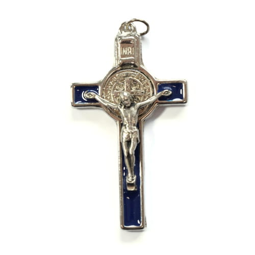 Krzyżyk św. Benedykta z kolorowym wypełnieniem