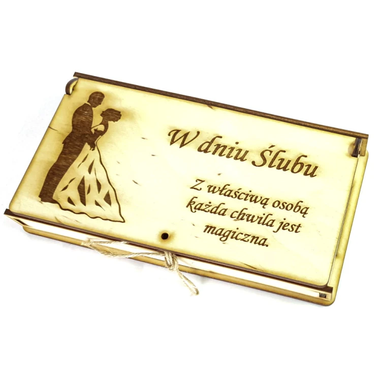 Pudełeczko Para Młoda ze sklejki na ślub