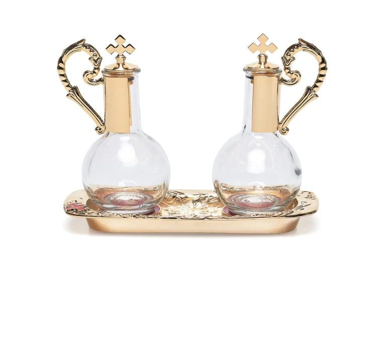 Magnetic ampoules set on a tray