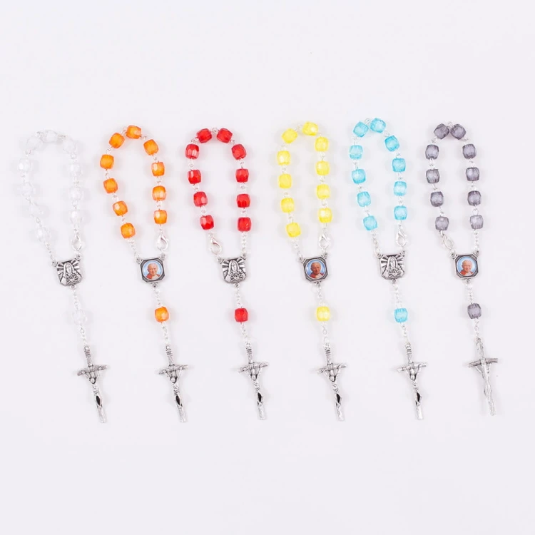 Dziesiątka różańca z akrylowych koralików