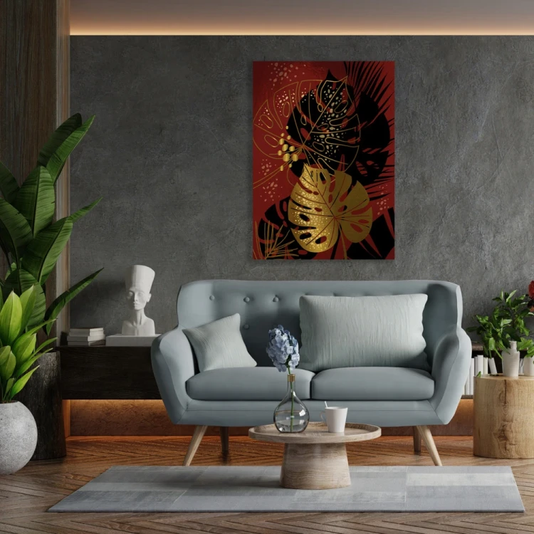 obraz-na-płótnie-canvas-złota-diamentowe-liście1-artchristiana-ACHB032-wiz.webp