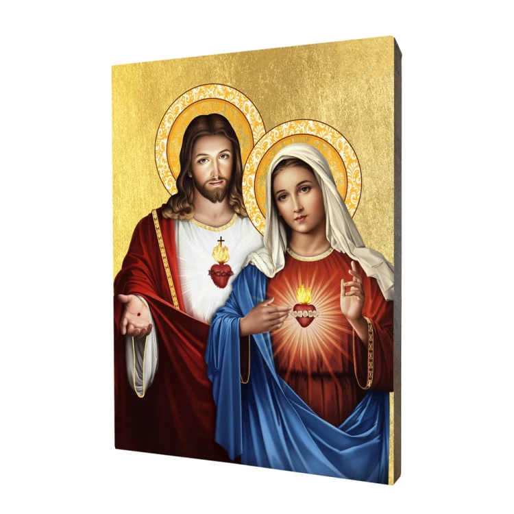 Ikone des Heiligsten Herzens Jesu und des Unbefleckten Herzens Marias
