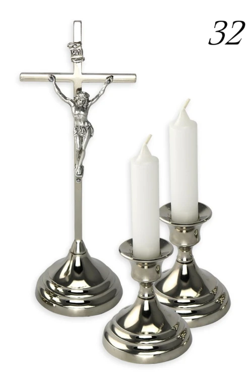 Komplet kolędowy metalowy srebrny