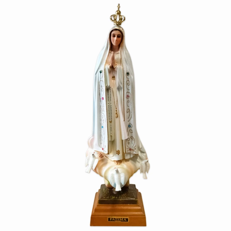Figura Matka Boża Fatimska z gołąbkami