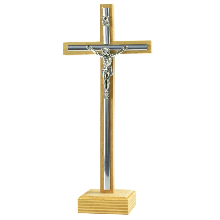 Krzyż drewniany stojący, 22 cm