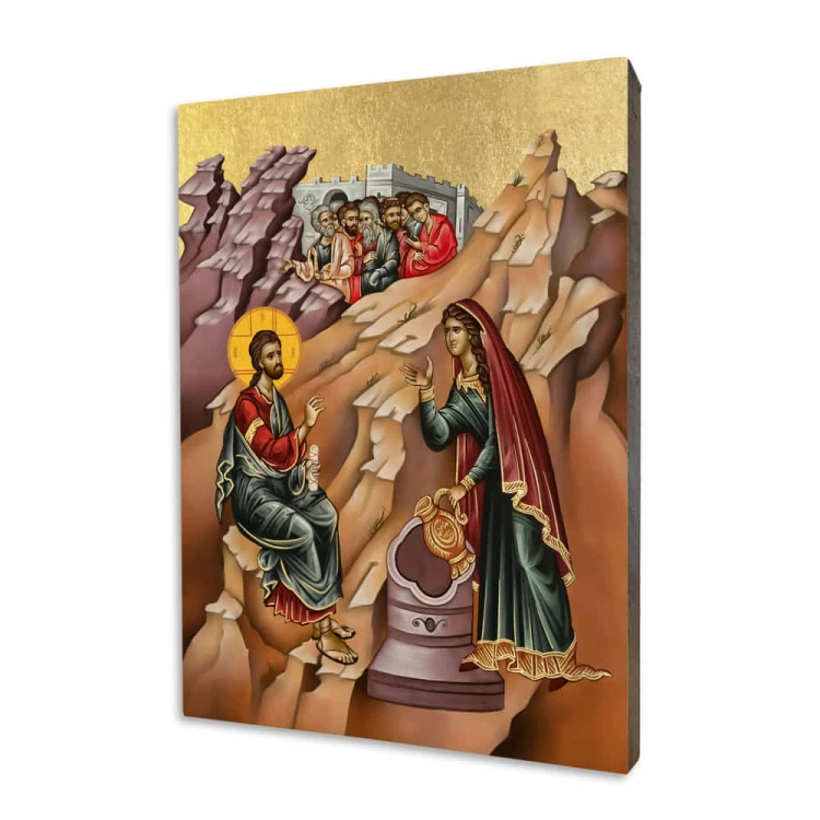 Jezus i Samarytanka-ikona religijna Art Christiana.jpg