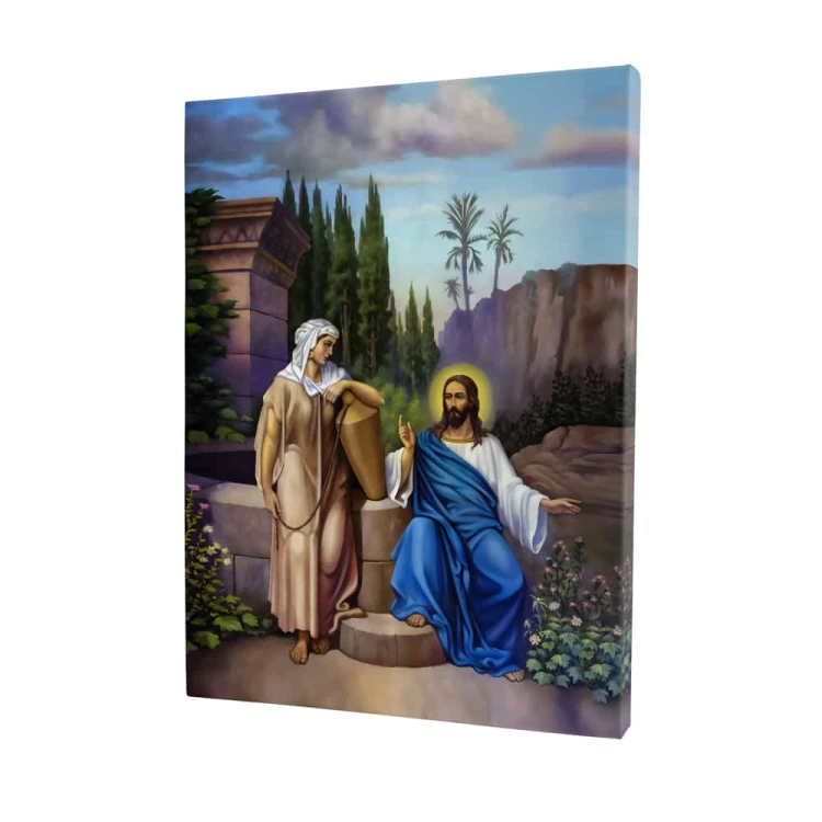 Jezus i Samarytanka-obraz canvas Art Christiana.jpg