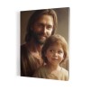 Jesus with a boy- touching painting on canvas