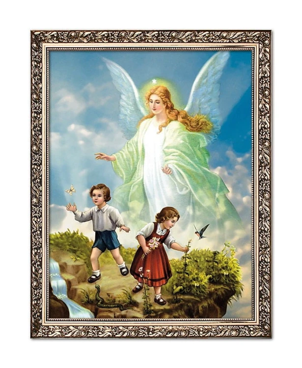 Guardian Angel with children religious image3